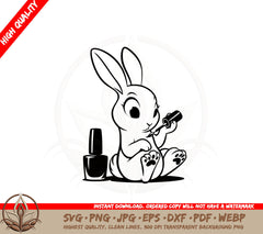 Bunny Pedicure Fun SVG
