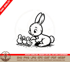 Bunny and Ducklings SVG