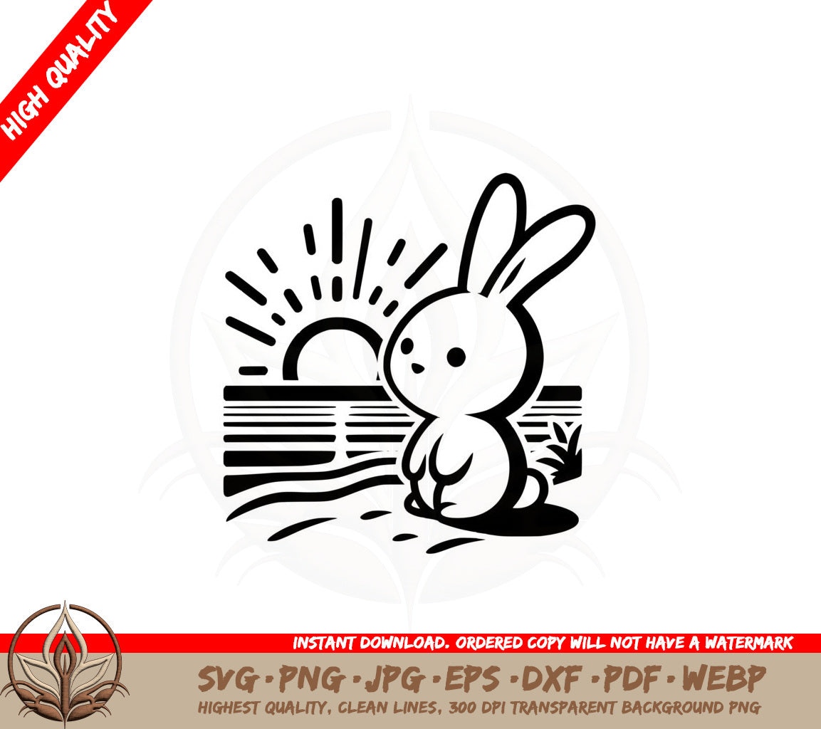Bunny at Sunrise SVG