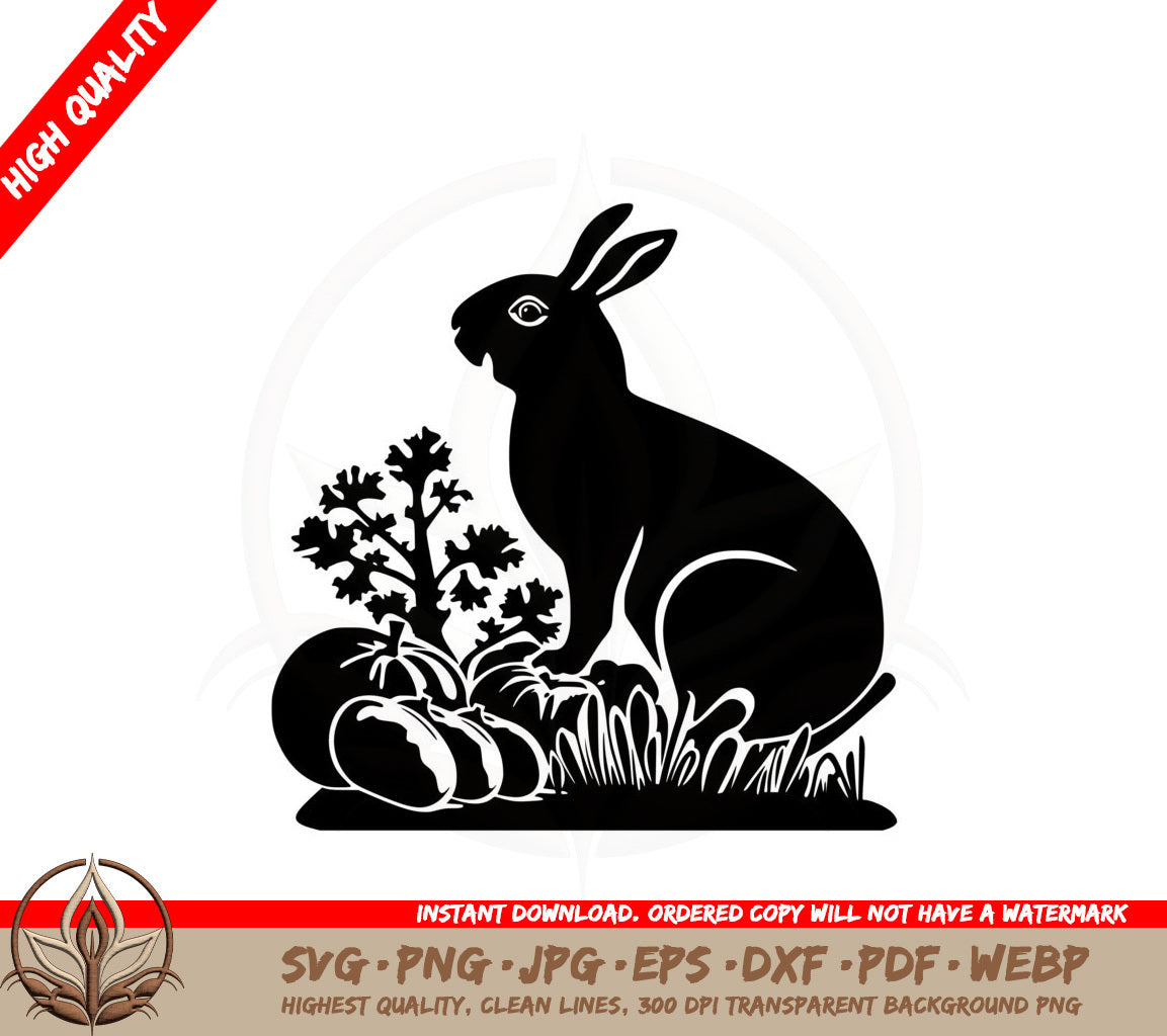 Bunny in the Garden SVG