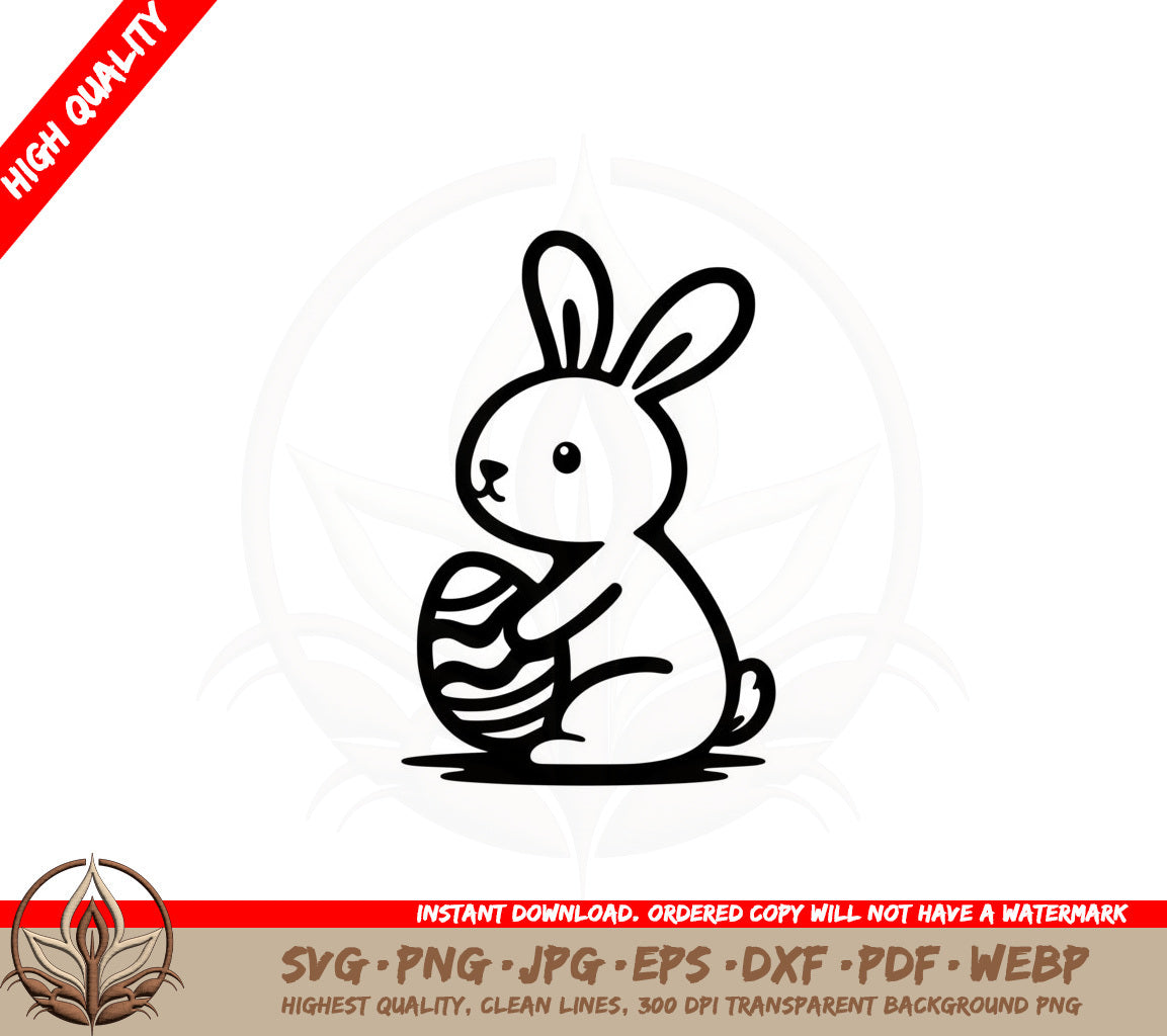 Bunny with Easter Egg SVG