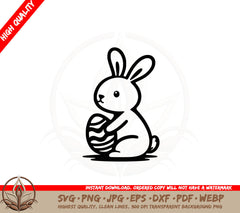 Bunny with Easter Egg SVG