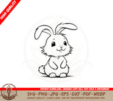 Bunny with Fluffy Tail SVG