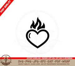 Burning Heart SVG