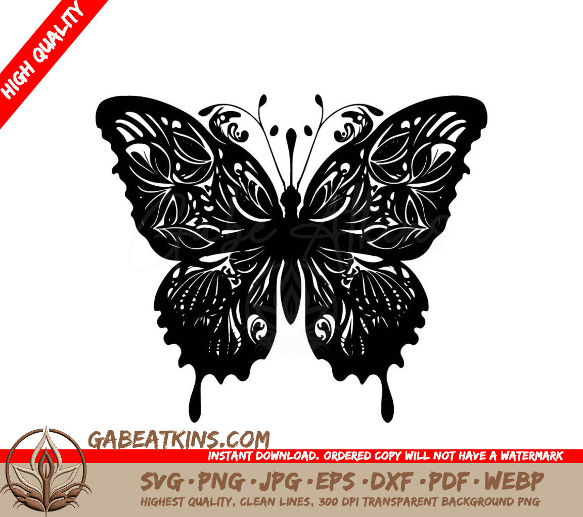 Butterfly Dreams SVG -  A Butterfly On A White Background