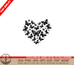 Butterfly Love Digital Product File in SVG Format