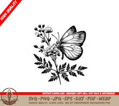Butterfly Petal Whispers - SVG File