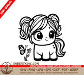 Butterfly Pony SVG -  A Pony And A Butterfly