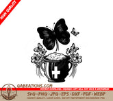 Butterfly Pot of Gold SVG -  A Cup With A Cross On It