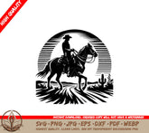 Cactus Cowboy Design SVG