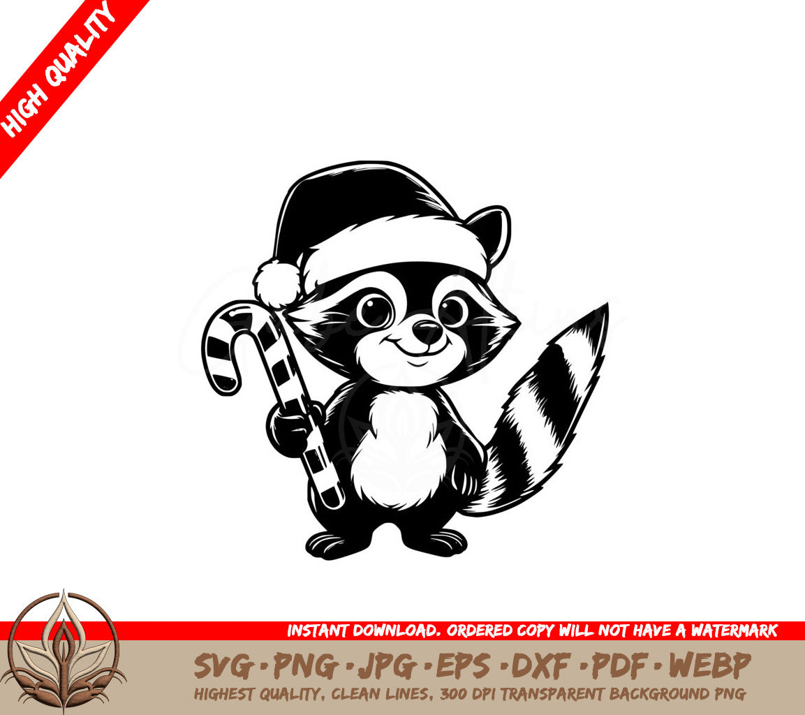 Candy Cane Bandit SVG - Digital Product in Multiple Formats