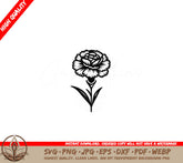 Carnation Elegance SVG File