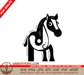 A Horse On A White Background SVG - Cartoon horse Vector illustration in a flat style Isolated on white background SVG