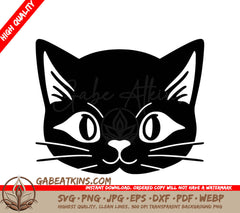 A Cats Face SVG - Cat Face SVG