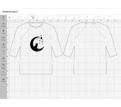 Cat Sitting On Moon With Stars