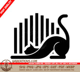 A Cat Laying Down SVG - Cat Stretching SVG