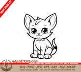 A Cat With Big Eyes SVG - Charming Kitty SVG