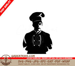 A Chef With A Mustache SVG - Chef SVG