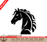 A Horses Head SVG - Chess Minimalist and Simple Silhouette Vector illustration SVG