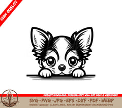 Chihuahua Puppy Peek SVG