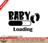 Baby Loading SVG - Cute Footprint Loading Bar Design SVG