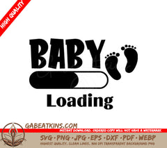 Baby Loading SVG - Cute Footprint Loading Bar Design SVG