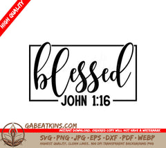 Blessed Bible Verse SVG - Christian Design SVG