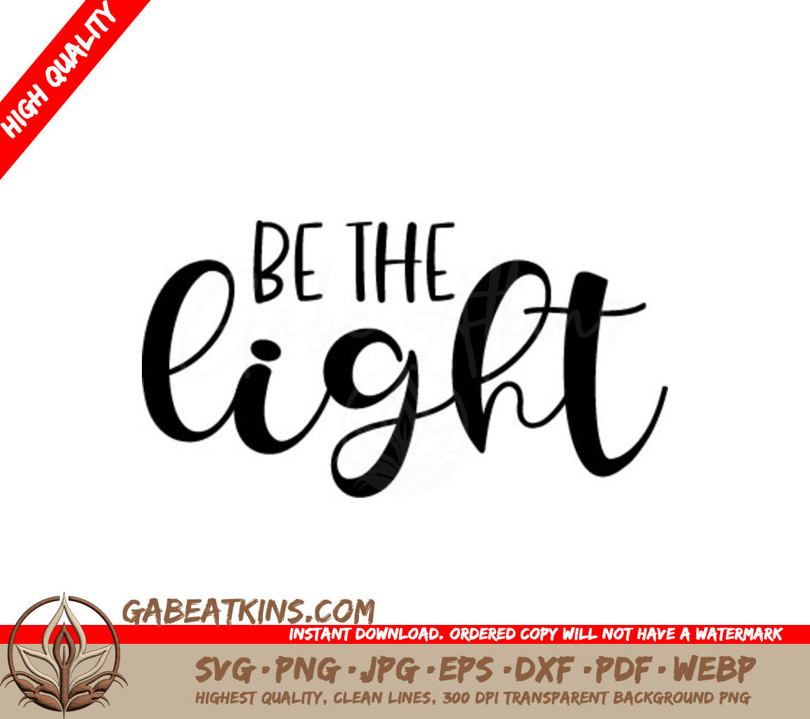 Be The Light Christian SVG Design - SVG