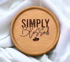 Simply Blessed Logo SVG with Hearts - Christian Design SVG