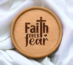 Faith Over Fear Cross SVG - Christian Design SVG