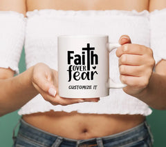 Faith Over Fear Cross SVG - Christian Design SVG