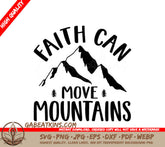 Faith Can Move Mountains SVG - Mountain Logo SVG