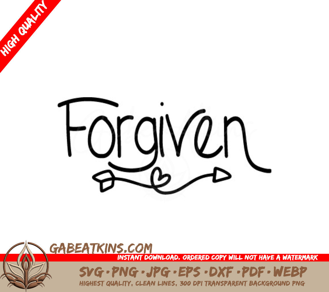 Forgiven Arrow SVG - Christian Drawing SVG