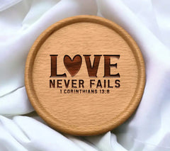 Christian Love Never Fails SVG - Heart Logo SVG