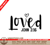 Christian Loved Heart SVG - White Background SVG