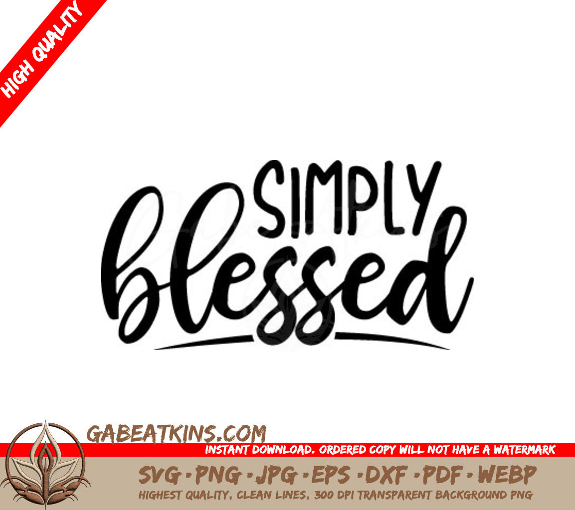 Simply Blessed Christian SVG Logo SVG