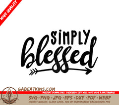 Simply Blessed Arrow Logo - Christian SVG SVG