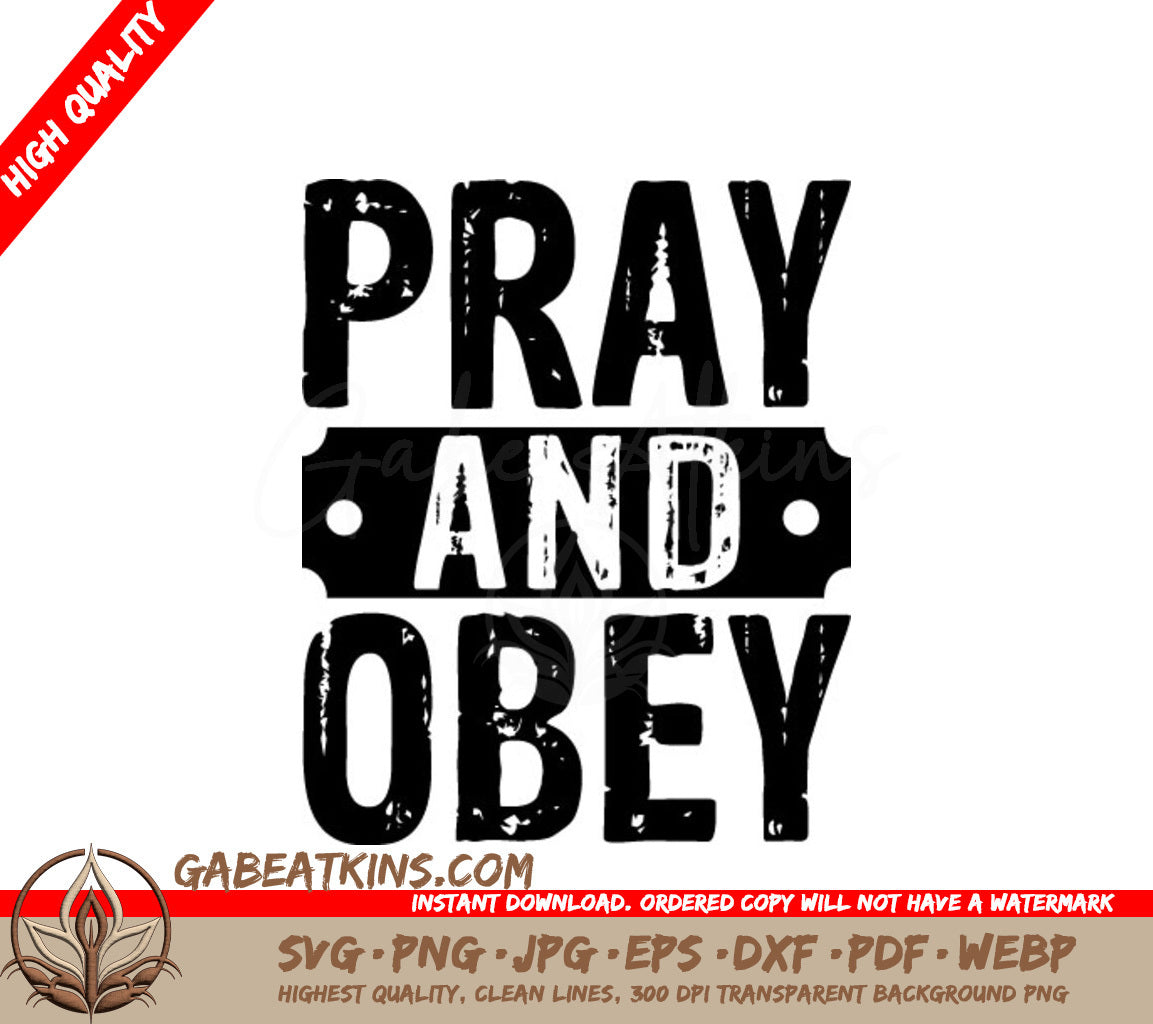 Pray & Obey SVG - Christian T-Shirt Design SVG