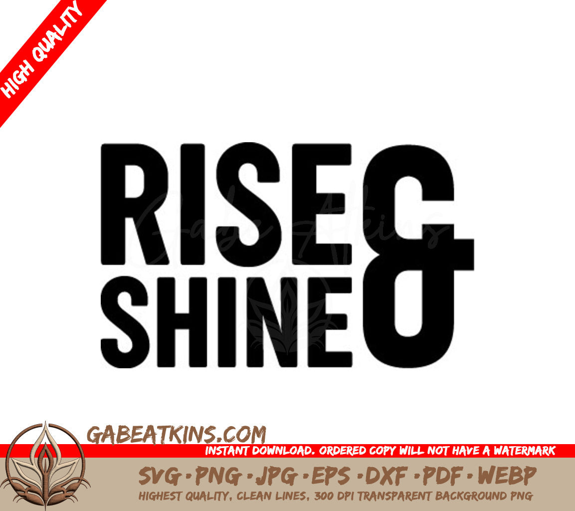 Rise & Shine Christian T-Shirt Design - Logo SVG SVG