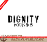 Christian Dignity Proverbs SVG -  Design SVG