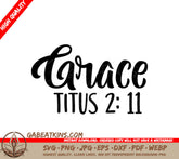 Grace Titus 211 Logo SVG - Christian Design SVG