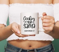 Christmas Cookies For Santa SVG - Sign with Candy Canes & Gingerbread Man SVG