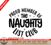 Naughty List Club SVG - Christmas Logo Design SVG