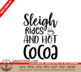 Christmas Sleigh Ride & Hot Cocoa SVG Design SVG