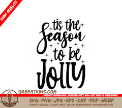 Tis the Season to Be Jolly SVG - Christmas Design SVG