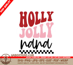 Holly Jolly Nana Christmas SVG Cut File SVG