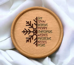 Christmas Joy & Peace SVG Bundle Snowflakes, Wishes, Mistletoe Kisses SVG