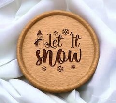 Let It Snow SVG - Snowman Christmas Sign SVG