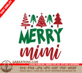 Merry Mimi Christmas Trees SVG SVG