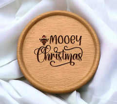 Bull in Santa Hat Christmas SVG - Christmas Mooey Design SVG